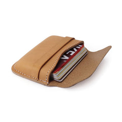 Leather Mens Card Wallets Front Pocket Wallets Cool Small Change Wallets for Men - iwalletsmen