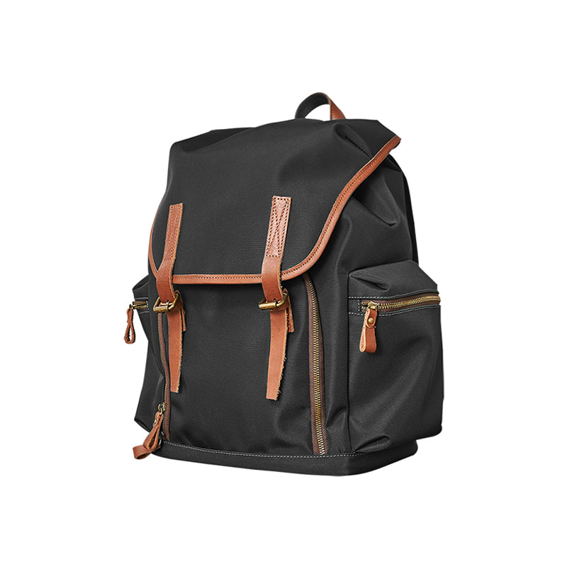 Fashion Black Nylon Leather Mens Backpack Nylon Travel Backpack Green Nylon School Backpack for Men - iwalletsmen