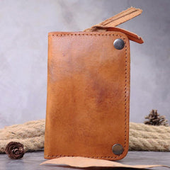 Brown Leather Key Case Key Wallet Men's Dark Coffee Key Holder Red Card Holder For Men - iwalletsmen