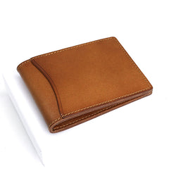Cool Leather Mens license Wallet Front Pocket Wallets Small License Holder for Men - iwalletsmen