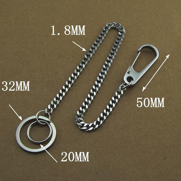 304 Solid Stainless Steel 15inch Wallet Chain Cool Punk Rock Biker Trucker Wallet Chain Trucker Wallet Chain for Men - iwalletsmen