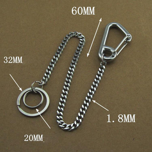 304 Solid Stainless Steel 15inch Wallet Chain Cool Punk Rock Biker Trucker Wallet Chain Trucker Wallet Chain for Men - iwalletsmen