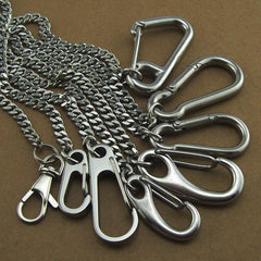 304 Solid Stainless Steel 15inch Wallet Chain Cool Punk Rock Biker Trucker Wallet Chain Trucker Wallet Chain for Men - iwalletsmen