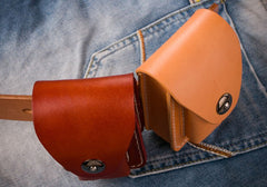Handmade Leather Mens Leather Cigarette Case Cigarette Box Lighter Pocket Tobacco Pouch - iwalletsmen