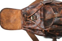 Cool Mens Leather Backpacks Travel Backpacks Laptop Backpacks for Men - iwalletsmen