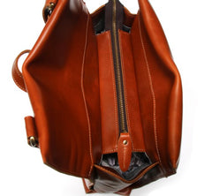 Brown Leather Mens Backpack Travel Backpacks Laptop Backpack for men - iwalletsmen