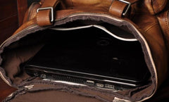 Handmade Leather Mens Cool Backpack Sling Bag Large Travel Bag Hiking Bag for men