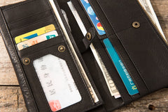 Cool Mens long Wallet Leather Bifold Wallet Long Wallets for Men - iwalletsmen