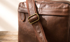 Cool Small Leather Black Mens Messenger Bags Shoulder Bags  for Men - iwalletsmen