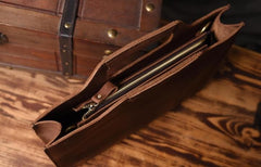 Genuine Leather Mens Cool Clutch Wristlet Bag Briefcase Work Bag Business Bag for men