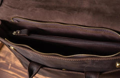 Genuine Leather Mens Cool Messenger Bag Briefcase Work Bag Business Bag for men