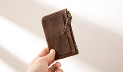 Leather Mens Card Holders Slim Front Pocket Wallet Coin Wallet for Men - iwalletsmen