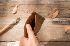 Leather Mens Slim Card Holder Front Pocket Wallets Card Wallet for Men - iwalletsmen