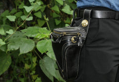Leather Belt Pouch Mens Small Cases Waist Bag Hip Pack Belt Bag Fanny Pack Bumbag for Men