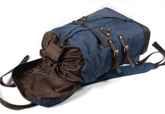 Waxed Canvas Mens Travel Backpack Canvas Hiking Backpack Canvas Backpack for Men - iwalletsmen