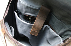 Cool Leather Coffee Mens Backpack Travel Backpacks Laptop Backpack for men - iwalletsmen