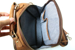 Cool Leather Mens Small Handbags Messenger Bags Shoulder Bag for men - iwalletsmen
