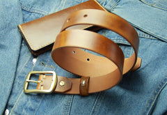 Handmade Vintage Leather Mens Belt Leather Belt for Men - iwalletsmen