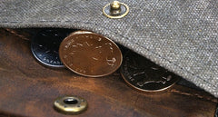 Mens Canvas Long Wallets for men Bifold Cool Men Long Wallet - iwalletsmen