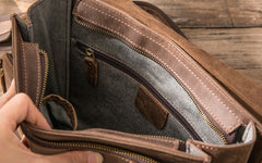 Cool Brown Vintage Leather Mens Messengers Bag Shoulder Bag for Men - iwalletsmen