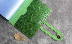 Handmade Leather Floral Mens Cool billfold Wallet Card Holder Small Card Slim Wallets for Men