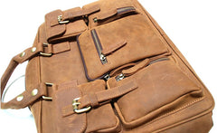 Cool Leather Mens Large Travel Bag Handbags Shoulder Bags for men - iwalletsmen
