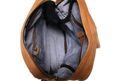 Leather Brown Mens Backpacks Cool Travel Backpack Laptop Backpack for men - iwalletsmen