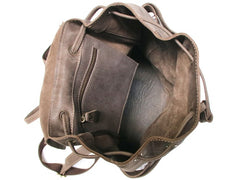 Cool Coffee Mens Leather Backpack Travel Backpacks Laptop Backpacks for men - iwalletsmen