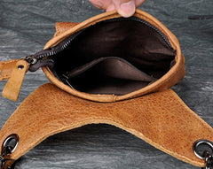 Cool Biker Leather Drop Leg Bag Mens Belt Pouch Waist Bag Shoulder Bag for Men - iwalletsmen
