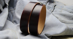 Cool Handmade Red Brown Leather Mens Belt Leather Belt for Men - iwalletsmen