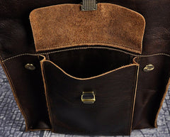 Cool Leather Mens Briefcase Messenger Bag Shoulder Bag Satchel Backpack for men - iwalletsmen