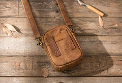 Leather Belt Pouch Phone Cases Mens Waist Bag Shoulder Bag for Men - iwalletsmen