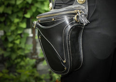 Leather Belt Pouch Mens Small Cases Waist Bag Hip Pack Belt Bag Fanny Pack Bumbag for Men