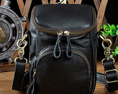 Leather Mens Cell Phone Holster Belt Pouch Mens Side Bag Shoulder Bag for Men - iwalletsmen