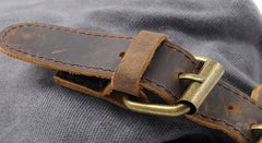 Cool Canvas Leather Mens Zipper Wristlet Bag Vintage Clutch Zipper Bag for Men - iwalletsmen