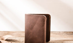Cool Leather Mens Small Wallets Bifold Slim Front Pocket Wallet for Men - iwalletsmen
