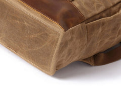 Waxed Canvas Mens Travel Backpack Canvas School Backpack Laptop Backpack for Men - iwalletsmen