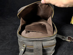 Cool Leather Mens  Sling One Shoulder Bag Sling Bag Sling Backpacks Chest Bag for men - iwalletsmen