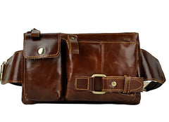 Vintage Leather Mens Fanny Pack Waist Pack Hip Pack Belt Bag for Men - iwalletsmen