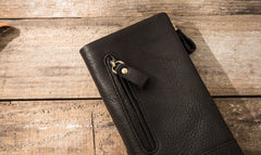 Cool Mens long Wallet Leather Bifold Wallet Long Wallets for Men - iwalletsmen
