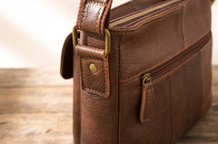 Cool Small Leather Vintage Mens Messenger Bag Shoulder Bags  for Men - iwalletsmen