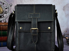 Small Leather Mens SIDE BAGs COURIER BAGs Messenger Bag Shoulder Bag for Men - iwalletsmen