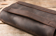 Cool Leather Mens Large Long Zipper Clutch Wallet Long Wallet for Men - iwalletsmen