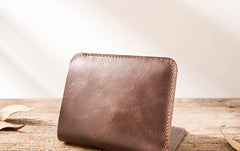 Cool Leather Mens Small Wallets Bifold Slim Front Pocket Wallet for Men - iwalletsmen