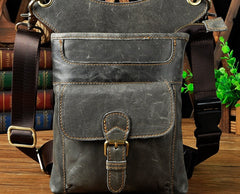 Cool Biker Leather Drop Leg Bag Mens Belt Pouch Waist Bag Shoulder Bag for Men - iwalletsmen