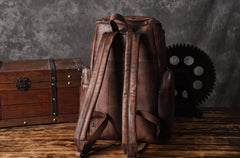 Handmade Leather Mens Cool Backpack Sling Bag Large Travel Bag Hiking Bag for men