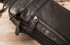 Vintage Leather Mens Sling Bag Sling Shoulder Bag Sling Backpack for men - iwalletsmen