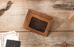 Leather Mens Slim Card Holder Front Pocket Wallets Card Wallet for Men - iwalletsmen