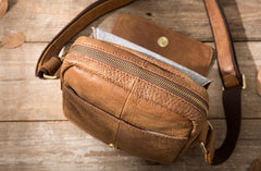 Cool Leather Small Mens Messenger Bags Shoulder Bags for Men - iwalletsmen