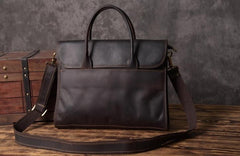 Genuine Leather Mens Cool Messenger Bag Briefcase Work Bag Business Bag for men